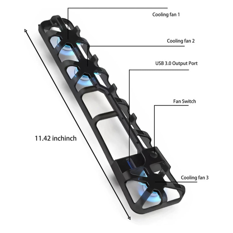 فن خنک کننده دابی مدل TP5-3538S مخصوص پلی استیشن ۵ اسلیم RGB