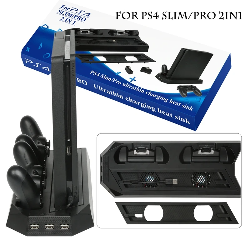 پایه خنک کننده و شارژر پلی استیشن 4  مدل YH-24